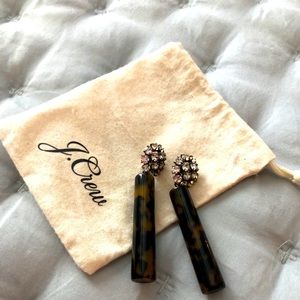 J Crew rhinestone earrings. EUC.